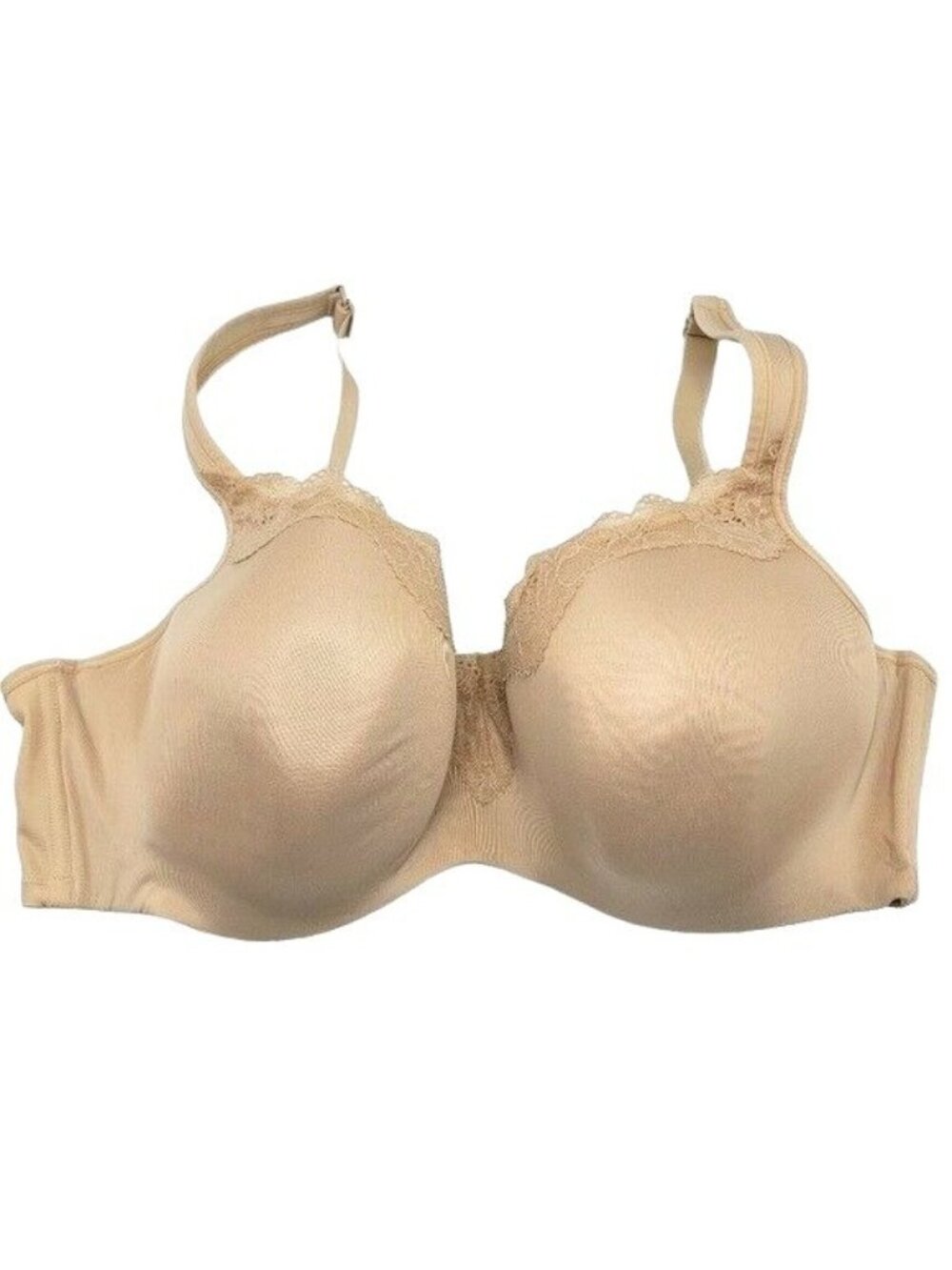 Cacique Seamless Balconette Bra Tan 46D Full Coverage Lightly Lined Underwire